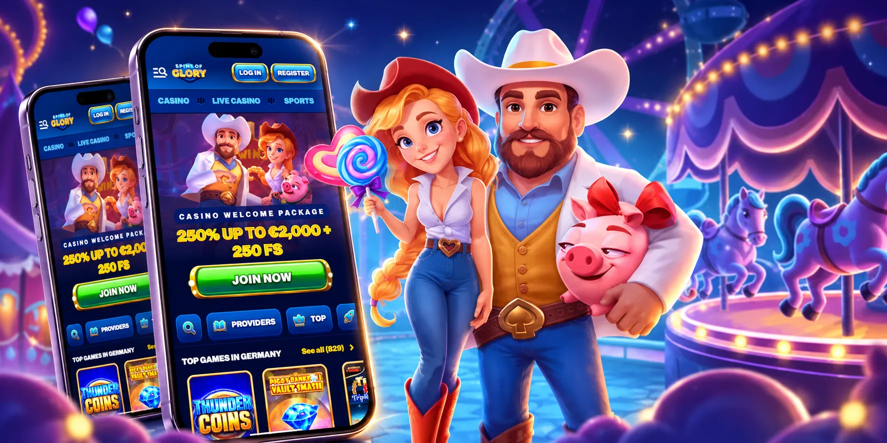 SpinsOfGlory Casino App-Screenshot